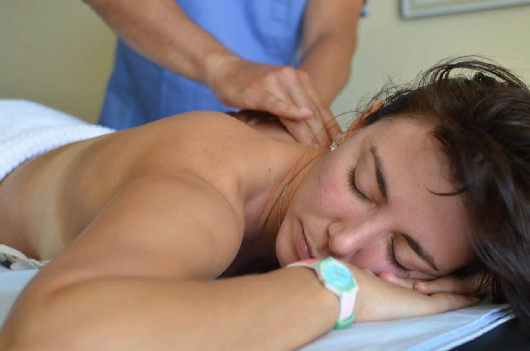 Angel Massage Solutions therapist treating a client